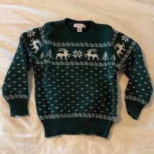 Crewcuts Green and White Boy’s Sweater